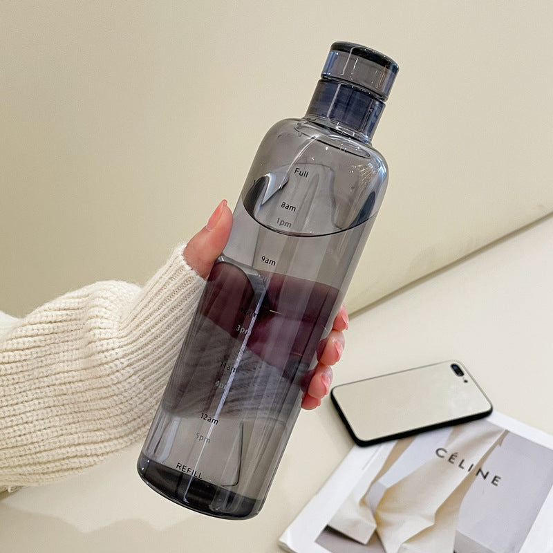 Portable Large Capacity Scale Glass Water Bottle